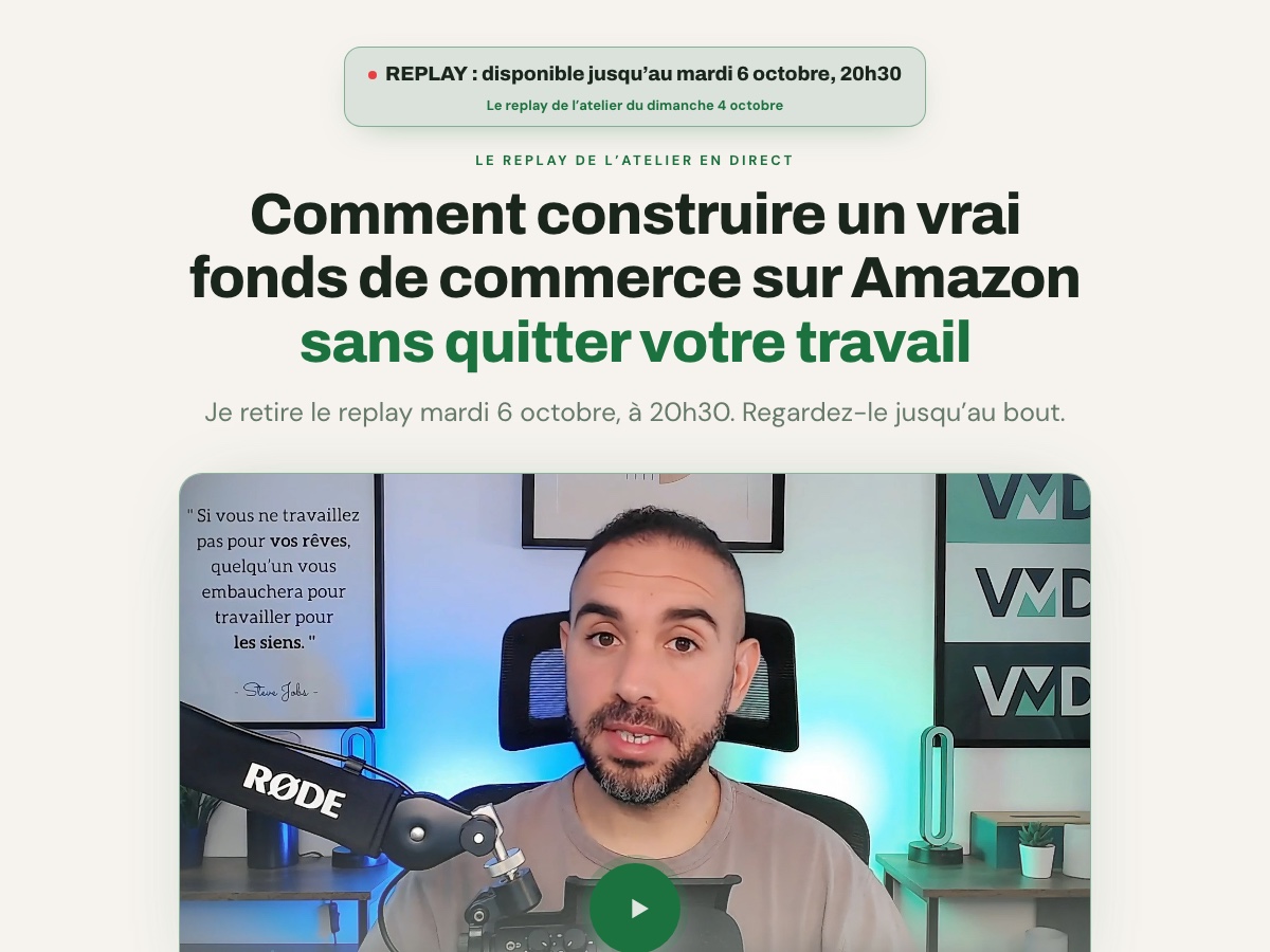 Aperçu : replay et candidature